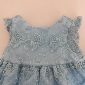 Blue dress baby girl